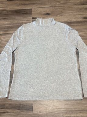 a new day Light Gray Mock Neck Long Sleeve Top
